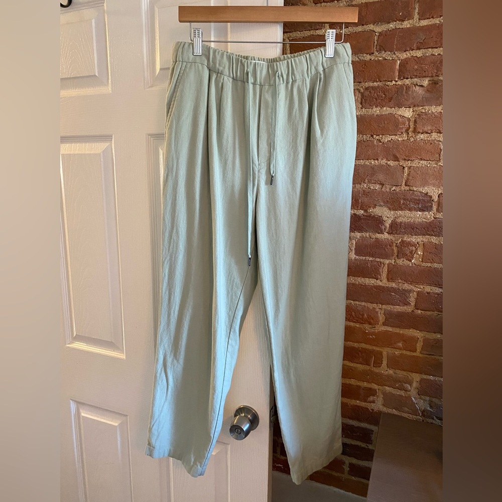 Mango Elastic Waist Cotton Pants View 3